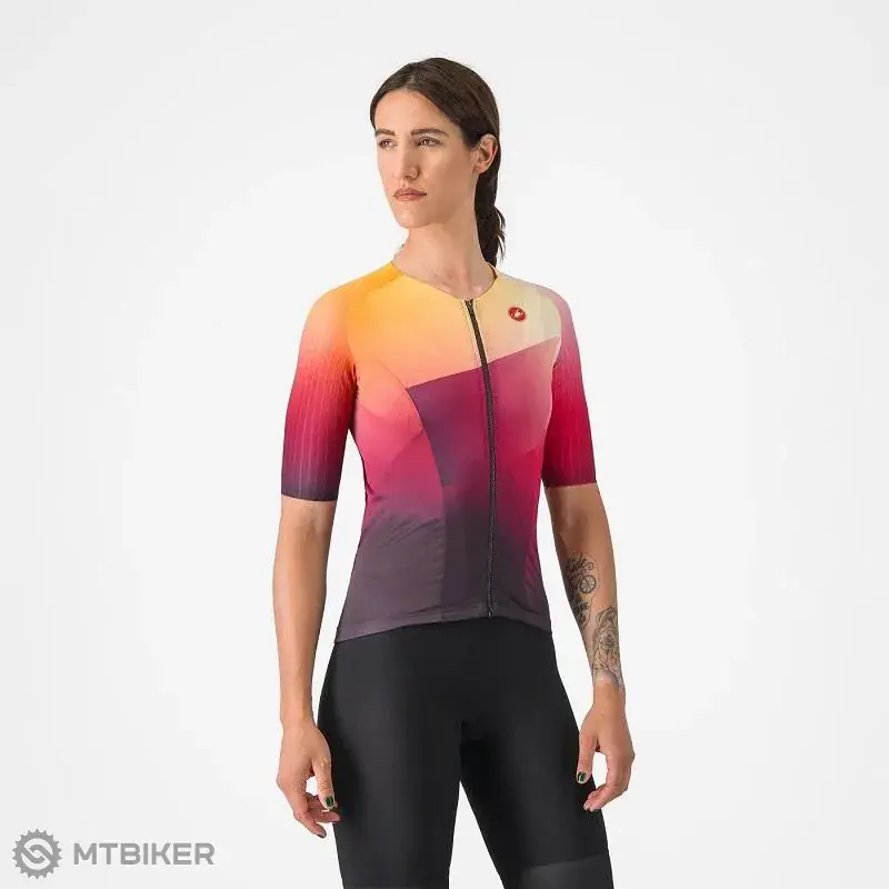 Castelli FREE SPEED 3 W RACE TOP dámský dres, noční stíny/zářivá oranžová Koupit Online