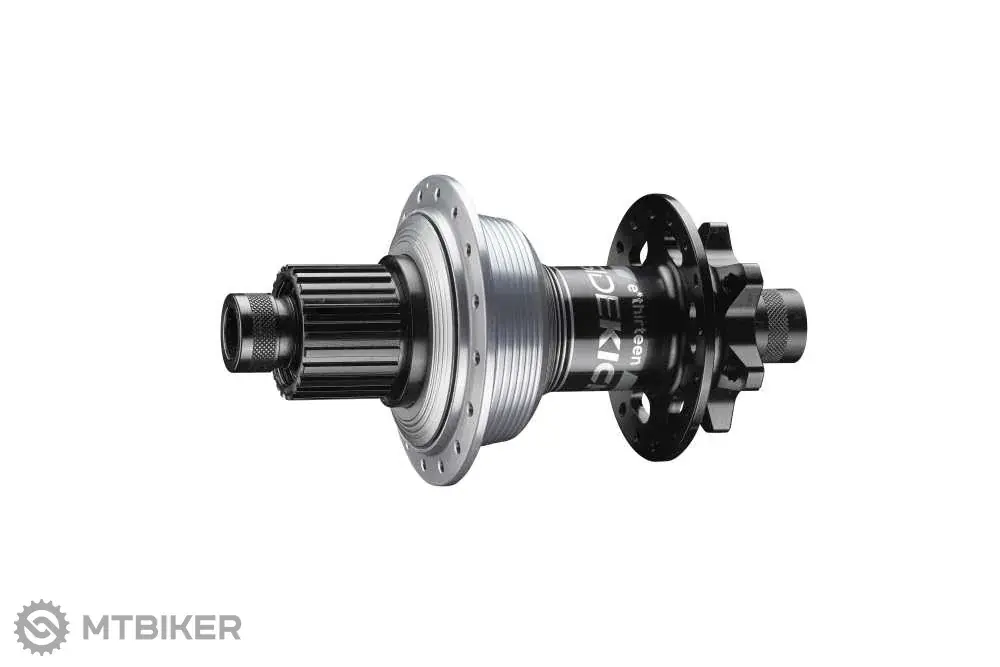 e*thirteen Sidekick zadní náboj, 6 děr, 12x148 mm, Shimano Microspline, black/sterling silver Nejlepší Volba
