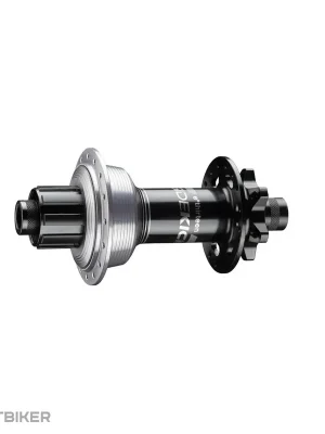 Cenová Bomba e*thirteen Sidekick zadní náboj, 32 děr, 12x157 mm, 6 děr, pro Shimano DH 7-kolo, black/sterling silver