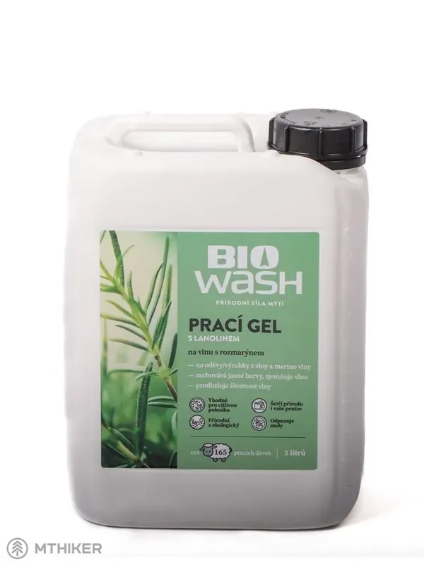 BioWash prací prostředek na vlnu, 5 l, rozmarýn Akce