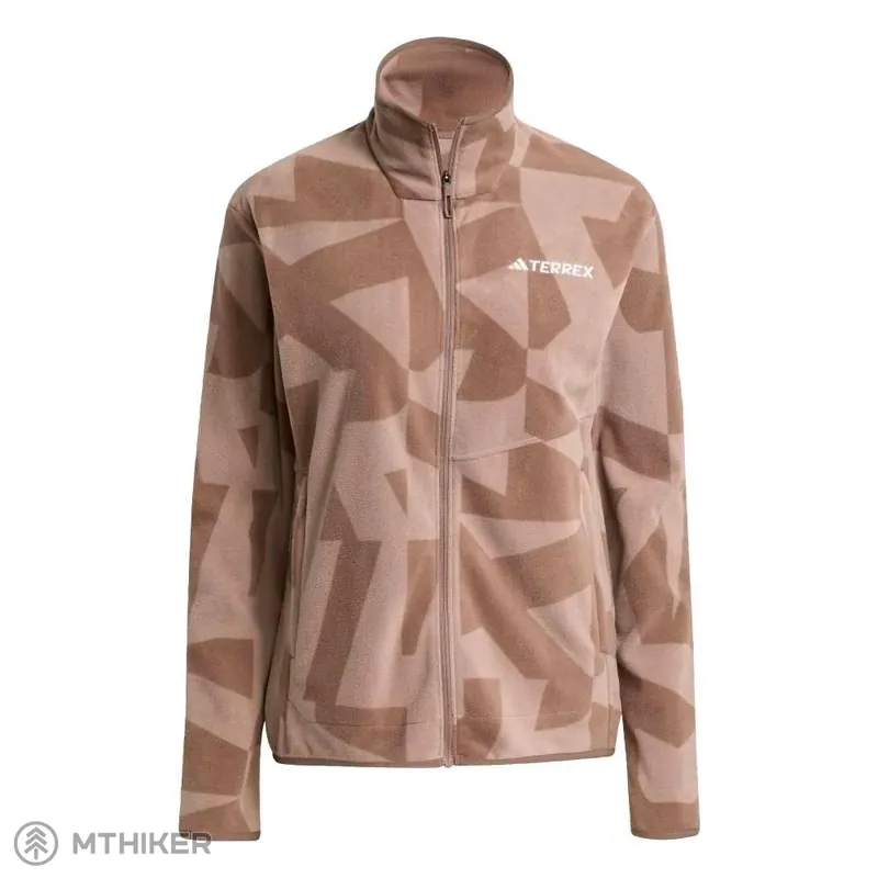 Nejlepší Cena adidas TERREX Multi Printed Full-Zip dámská mikina, earth strata/trace brown