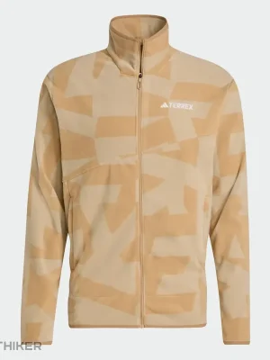 Pouze Dnes adidas Terrex Multi Printed Full-Zip Fleece mikina, cardboard/blanch cargo