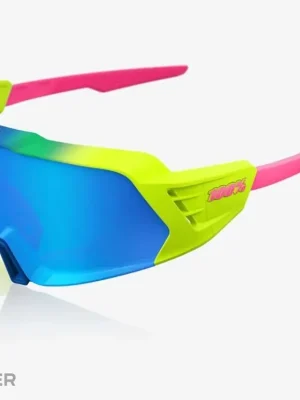 100% KORBIN X brýle, saténová neonová/modrá multilayer zrcadlová Sleva