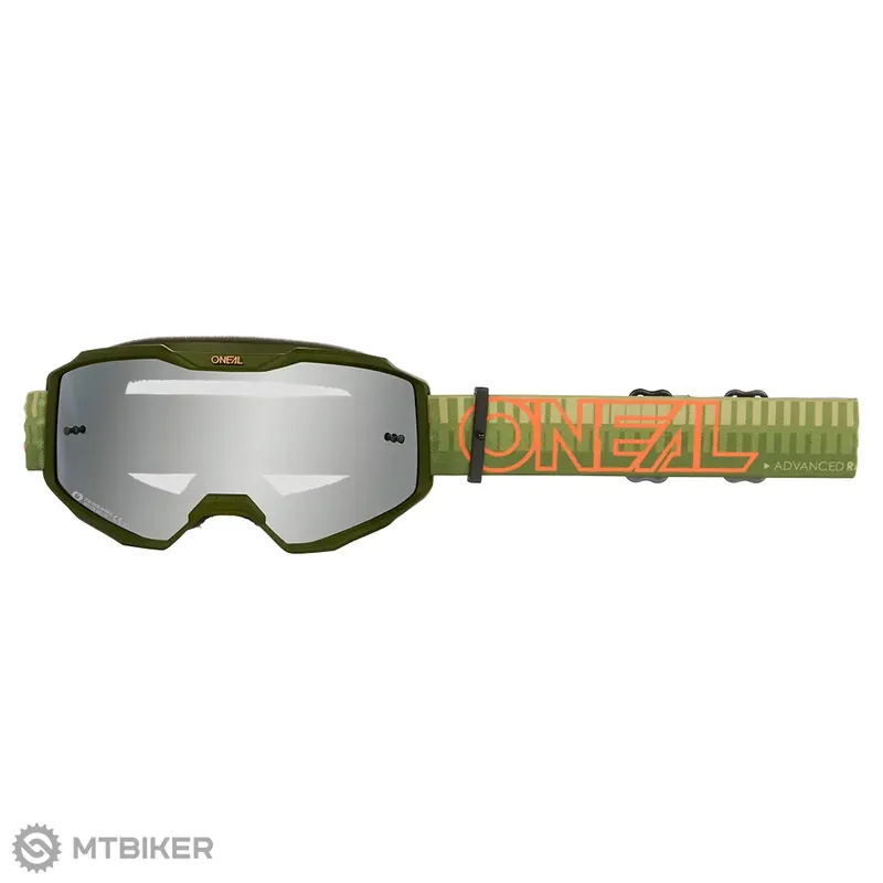 O‘NEAL B-10 STRIPED brýle, zelená/oranžová/silver mirror Jen Po Omezenou Doba