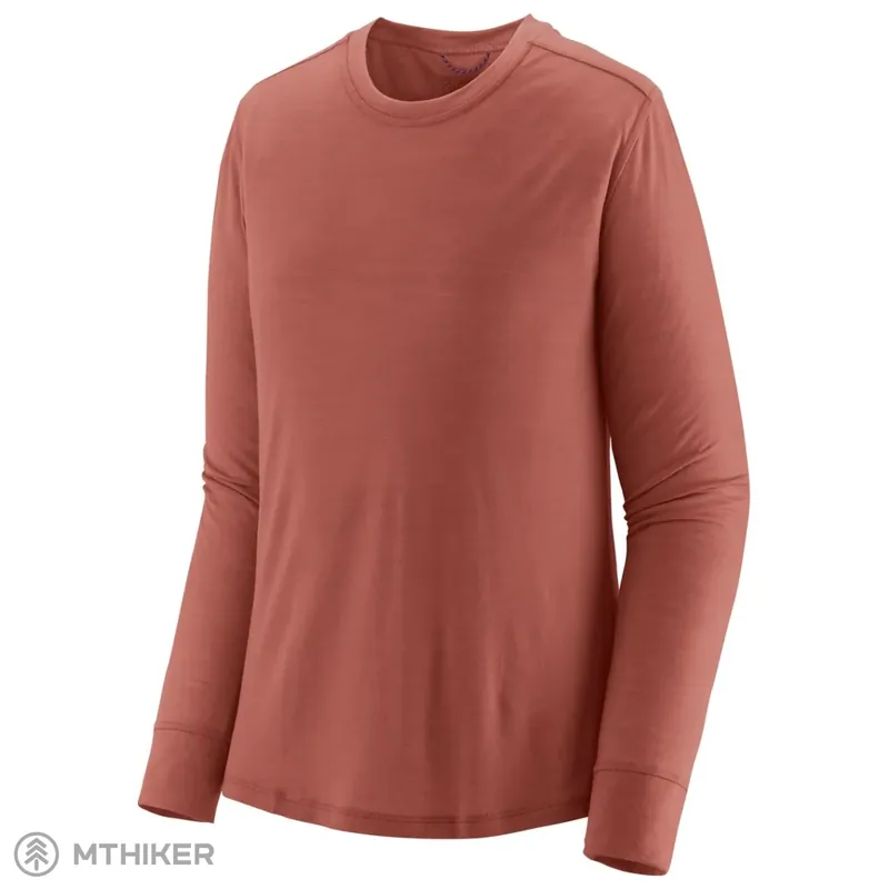 Vrácení Zdarma Patagonia L/S Cap Cool Merino Blend dámské triko, potters red