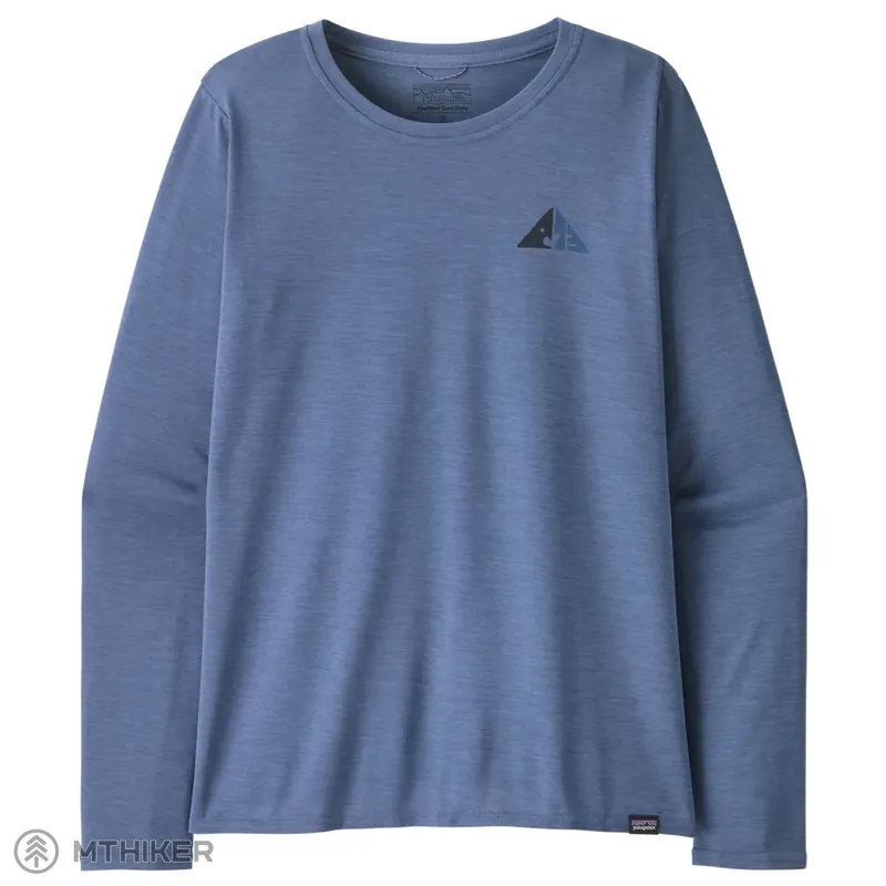 Jen Po Omezenou Doba Patagonia L/S Cap Cool Daily Graphic Shirt - Lands dámské tričko, driftways current blue X-Dye