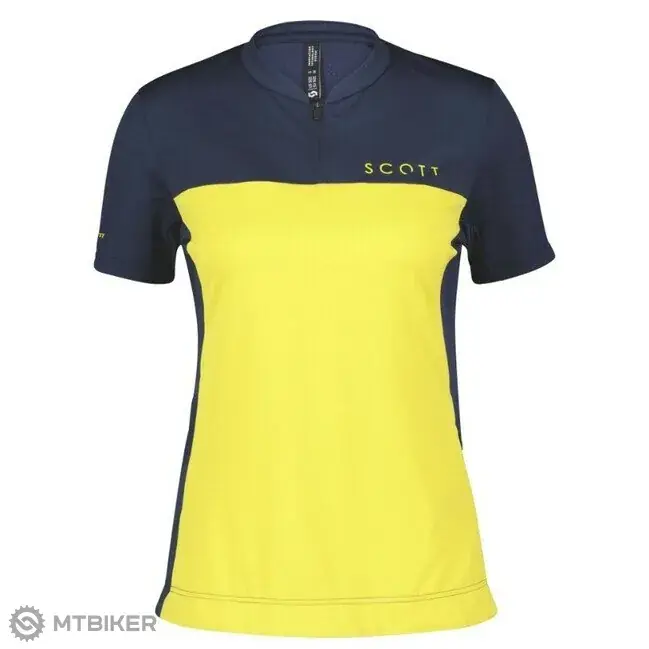SCOTT Trail Flow Zip dámský dres, mid blue/yellow Cenová Bomba