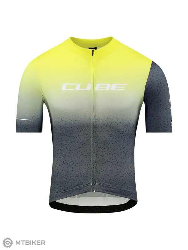 Autentický CUBE Blackline Race dres, žlutá/šedá
