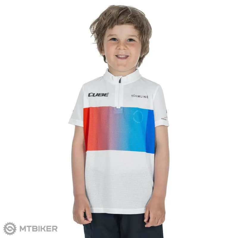 Jen Po Omezenou Doba CUBE TeamLine dětský dres, bílá/modrá/červená