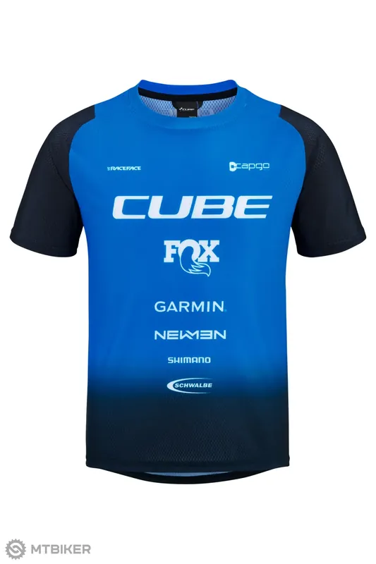 CUBE Vertex dětský dres, černá/modrá Akční Nabídka