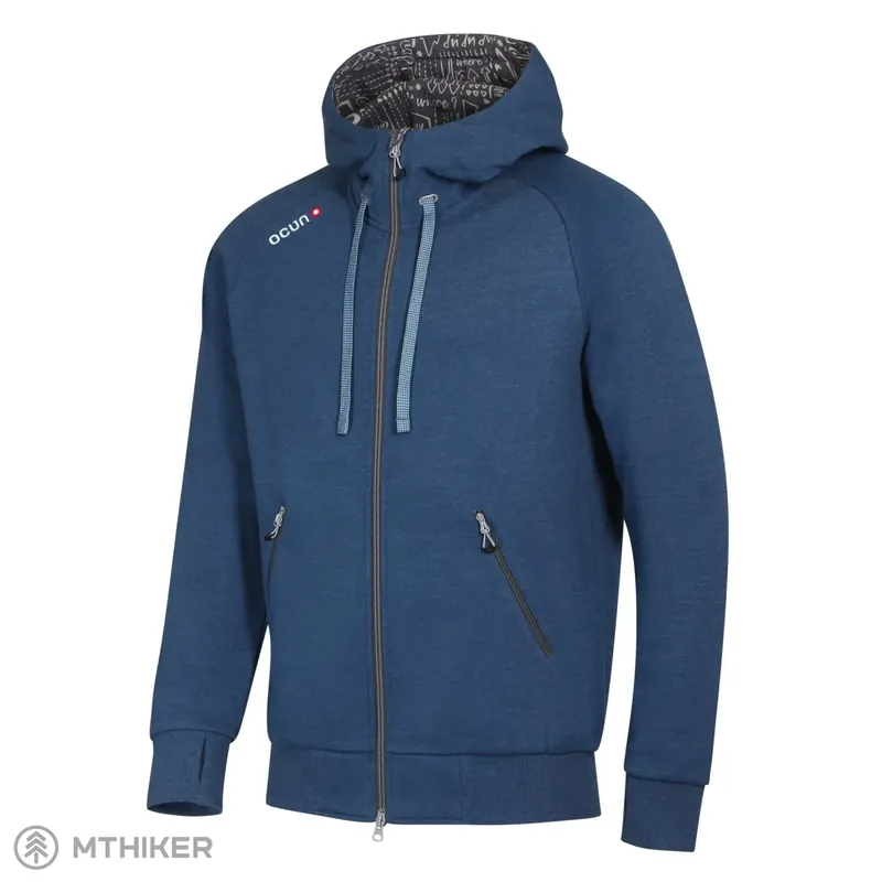 OCÚN HOODIE ZIPPER mikina, blue opal/excalibur Nejlepší Volba