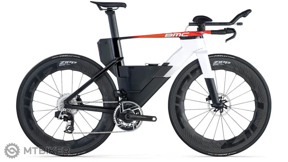 Vysoce Kvalitní BMC Speedmachine 01 ONE kolo, cool white/neon red