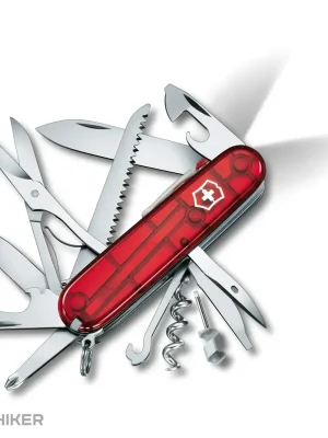 Nízká Cena Victorinox Huntsman Lite kapesní nůž, transparentní červená