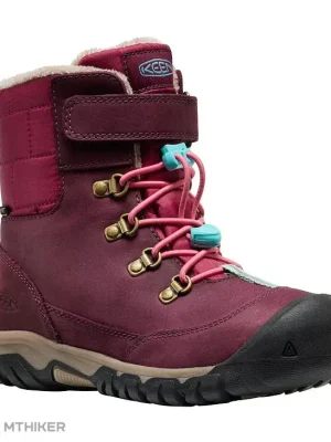 Výprodej KEEN KANIBOU WP Y dětské zimní boty, fig/pink lemonade