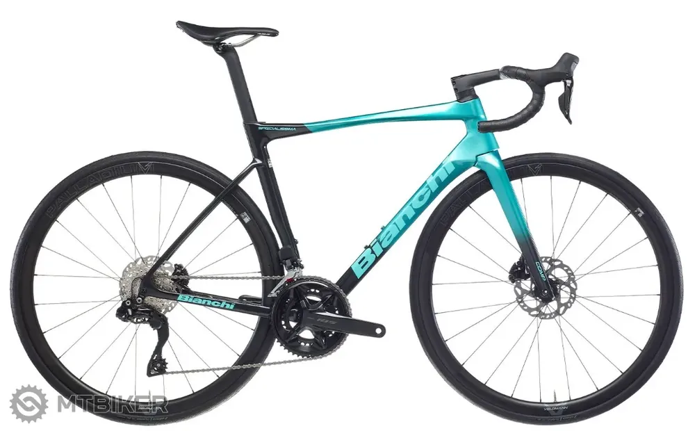 Originální Bianchi Specialissima Comp Ultegra Di2 jízdní kolo, graphite/metallic celeste