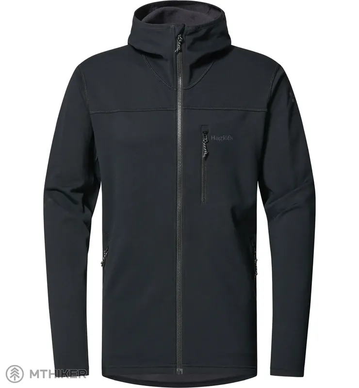 Haglöfs Rosson Mid hood mikina, true black Vysoce Kvalitní