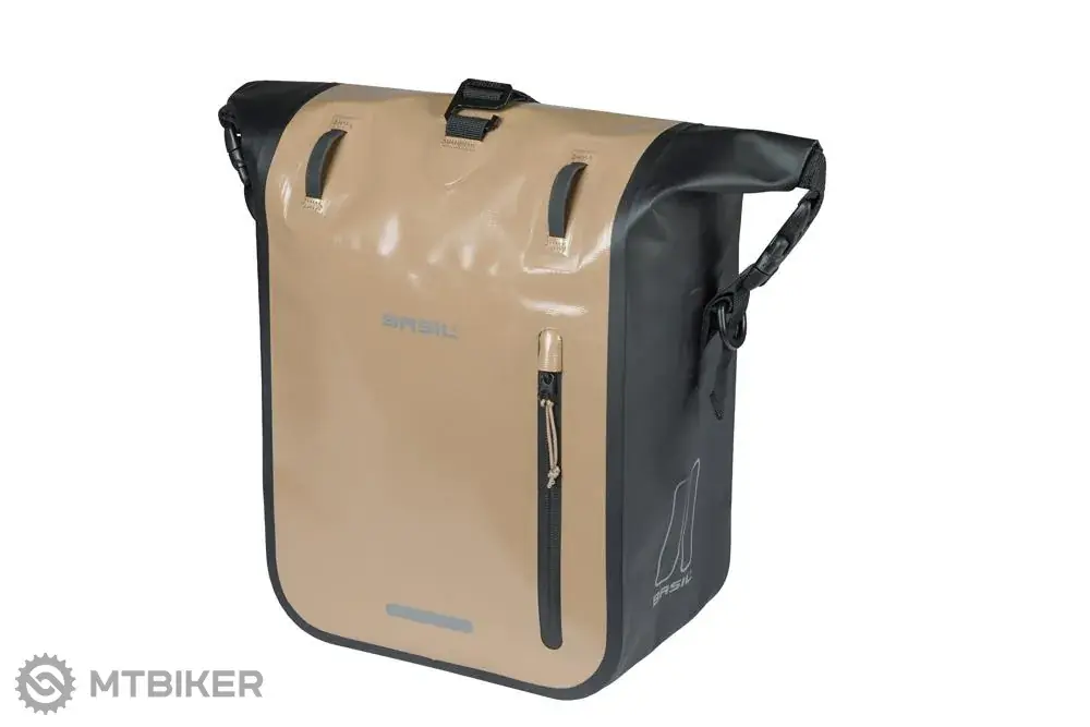 Basil RIVO M MIK Hooks brašna na nosič, 15 l, písková Finální Výprodej