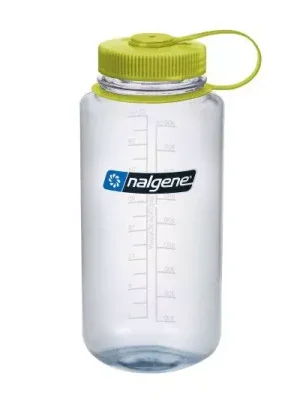 Nalgene WM Sustain láhev, 1.0 l, clear/green cap Dokud Zásoby Vydrží