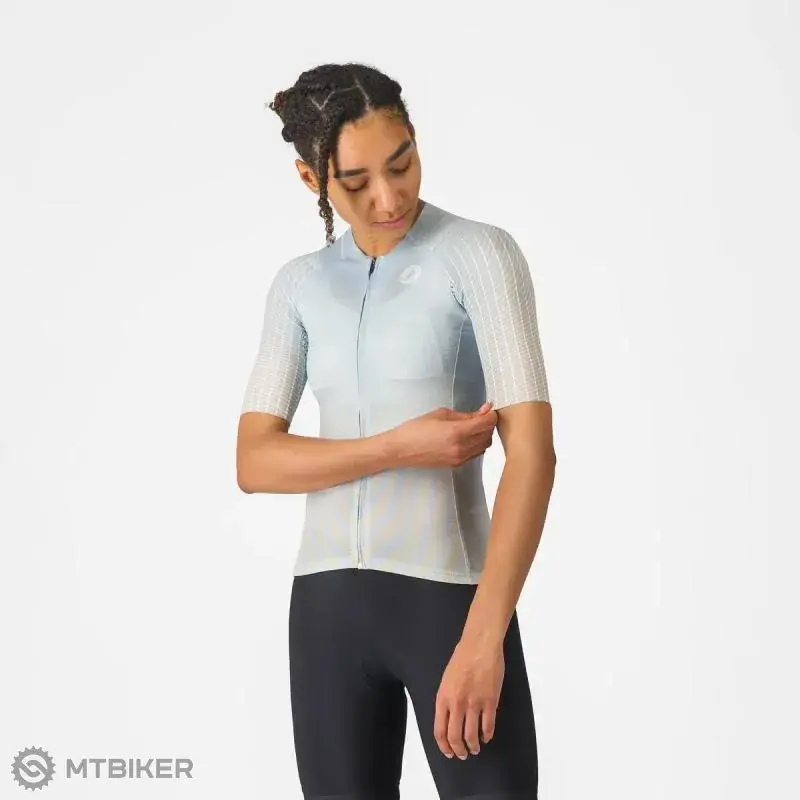 Castelli FREE SPEED 3 W RACE TOP dámský dres, zimní modrá/měsíční stříbrná Výhodná Nabídka