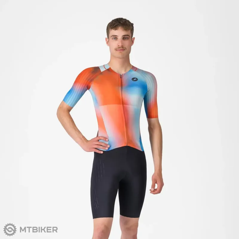 Odeslání Ihned Castelli FREE SANREMO 3 SUIT SS kombinéza, papriková/zimní modrá/černá