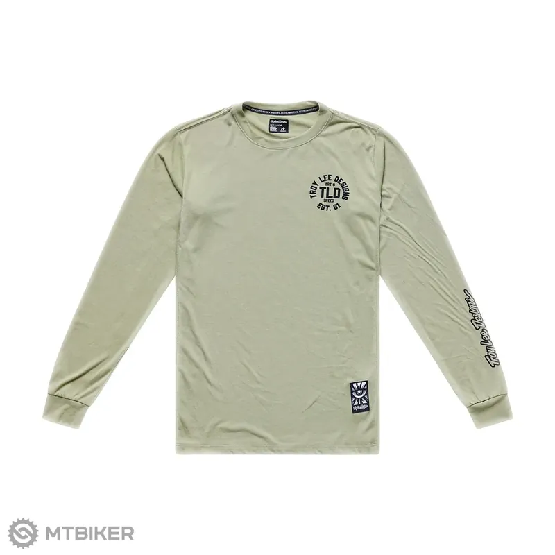 Víkendová Akce Troy Lee Skyline Ride LS Tee Stamps dres, sage