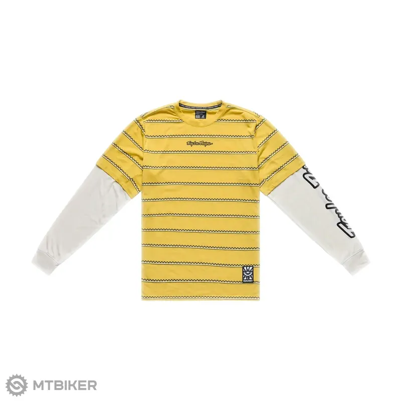 Troy Lee Skyline Fakie Ride LS Tee dres, stripe butter Nízká Cena