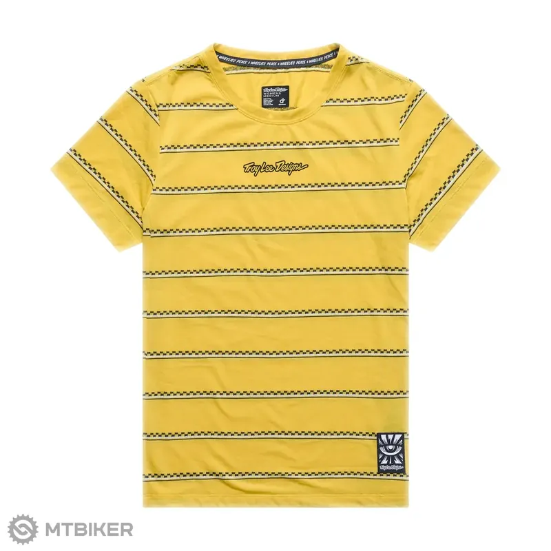 Troy Lee Designs Lilium Ride Tee dámský dres, checked out butter Finální Výprodej
