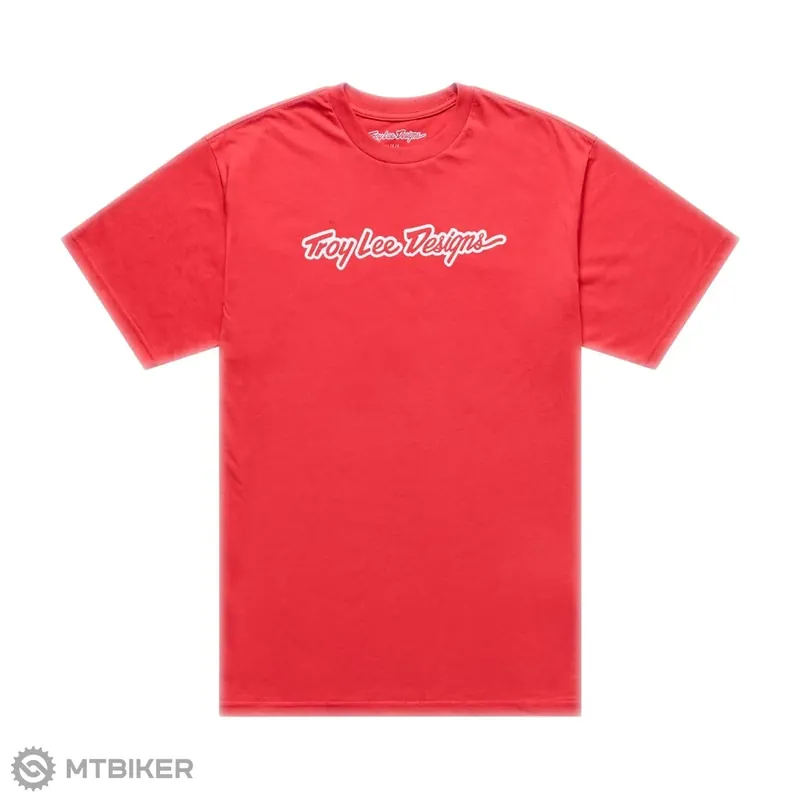 Troy Lee Designs tričko, signature scarlet glo Nejlepší Volba