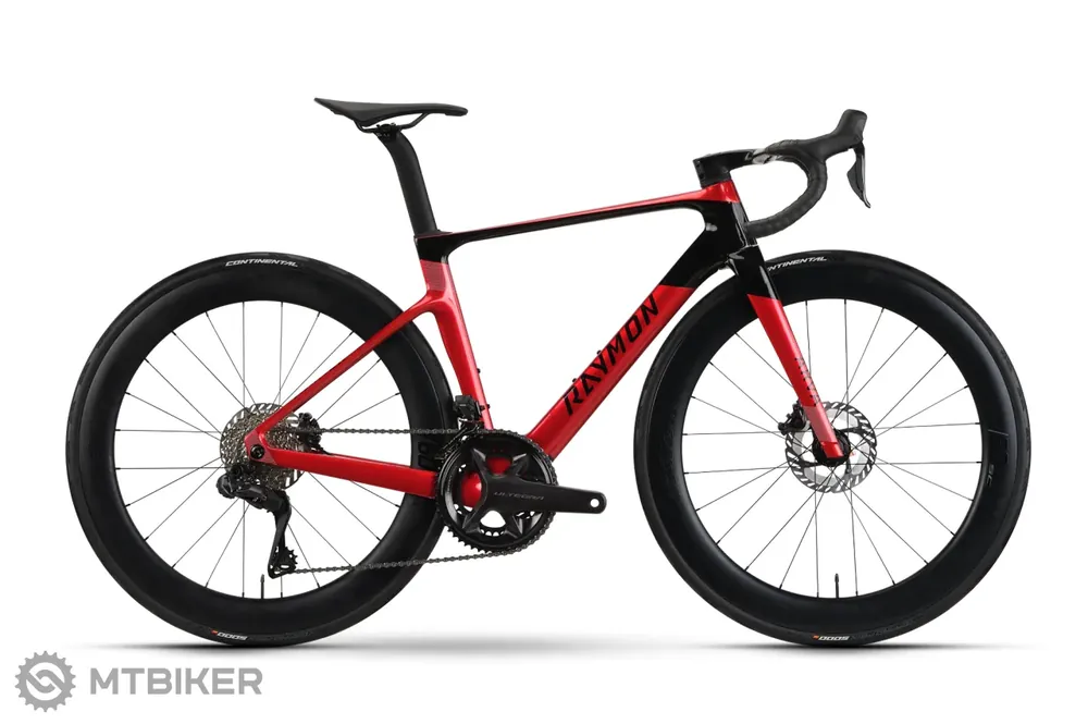 Levný Raymon Arva Ultra kolo, rubyred/carbon