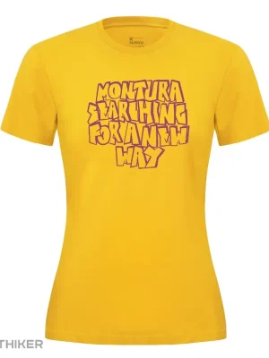 Montura Knots dámské tričko, mustard Vysoce Kvalitní