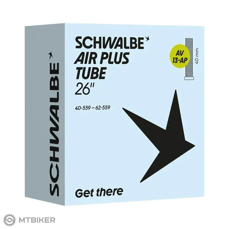 Autentický Schwalbe Air Plus 26x1.60-2.50" duše, autoventil 40 mm