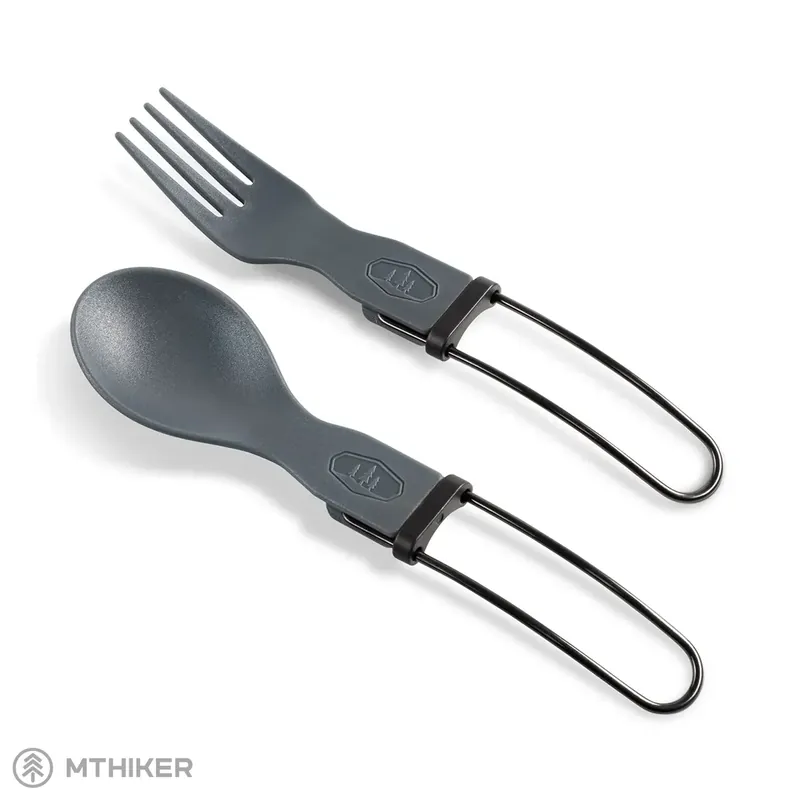 Ověřený GSI Outdoors Tekk Folding Cutlery Set kempinkový příbor, šedá