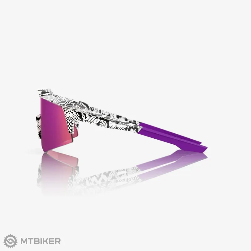 100% Speedcraft XS Elly 3 brýle, gloss white/HiPER Dark Purple Mirror Expresní Doručení
