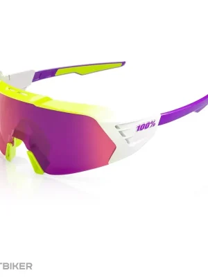 100% KORBIN X brýle, polished flo/yellow fade/purple mirror lens Vrácení Zdarma