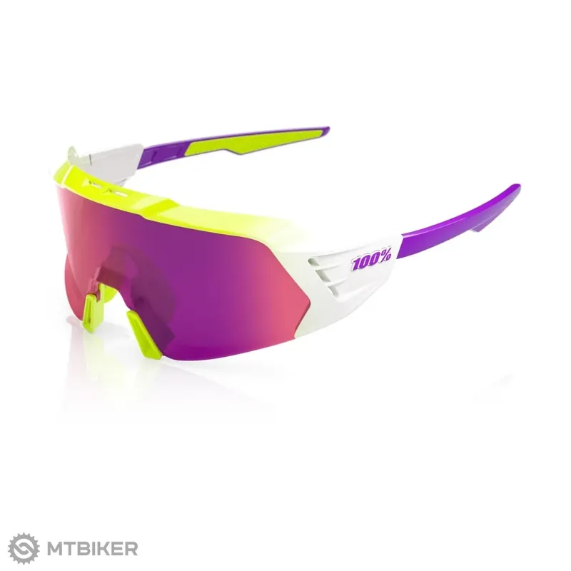 100% KORBIN X brýle, polished flo/yellow fade/purple mirror lens Vrácení Zdarma