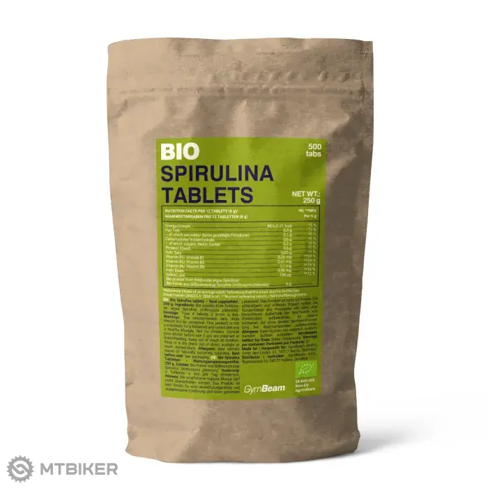 Jen Po Omezenou Doba GymBeam BIO Spirulina tablety, 500 tablet