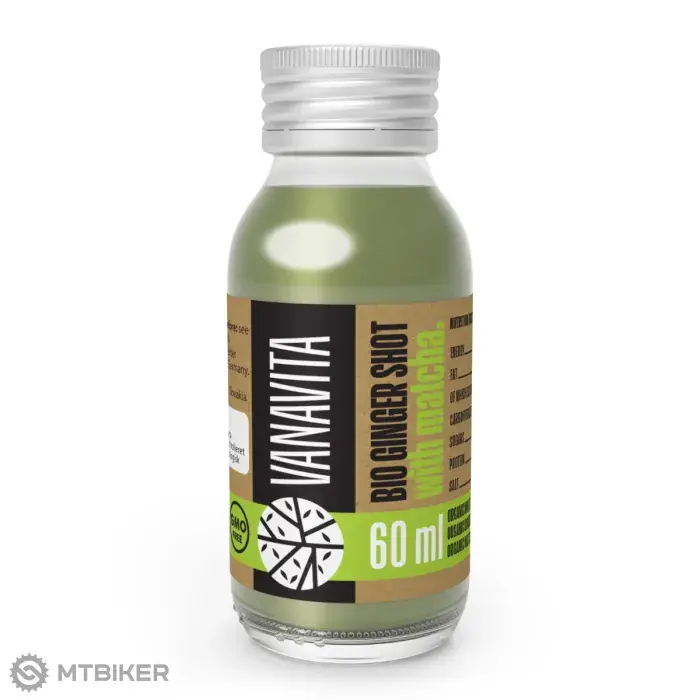 GymBeam BIO zázvorový shot s matchou nápoj, 60 ml Poslední Šance