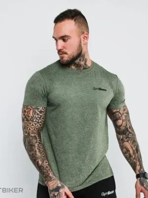 GymBeam Basic triko, heather military Tovární Cena