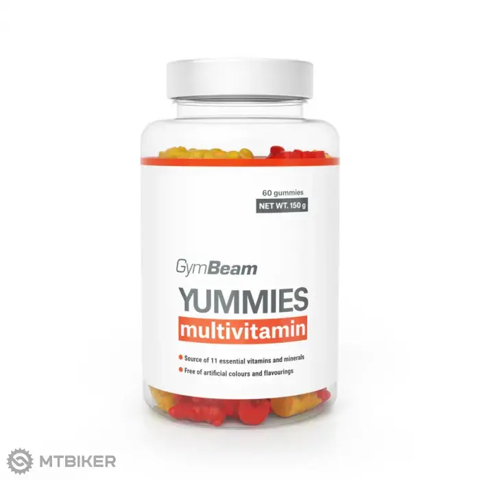 Značkový GymBeam multivitamínové pryžové vitamíny, 60 kapslí