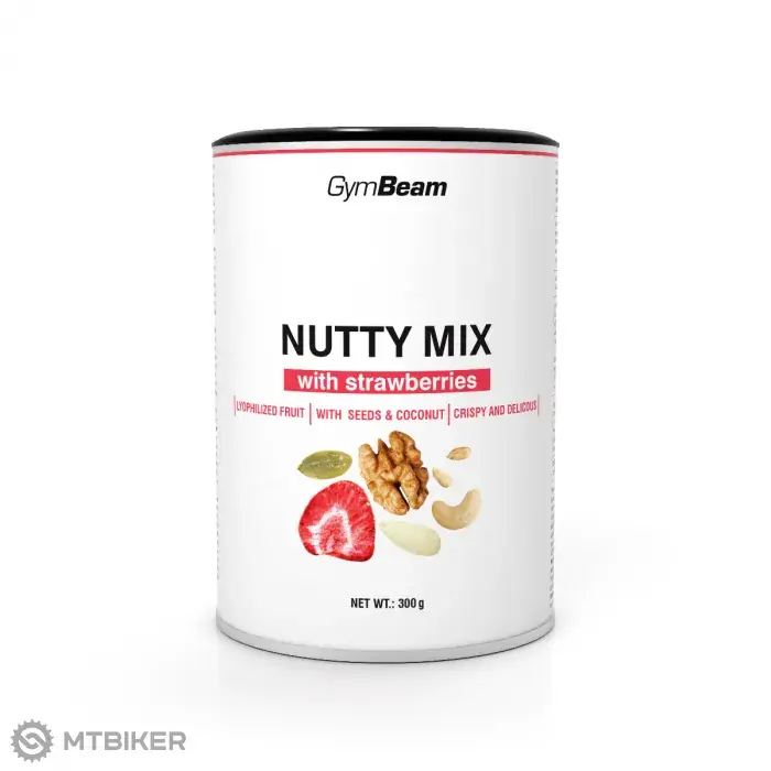 GymBeam Nutty Mix s jahodami, 300 g Přímo Od Výrobce
