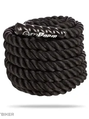 GymBeam Battle Rope posilovací lano, 12 m, černá Novinka
