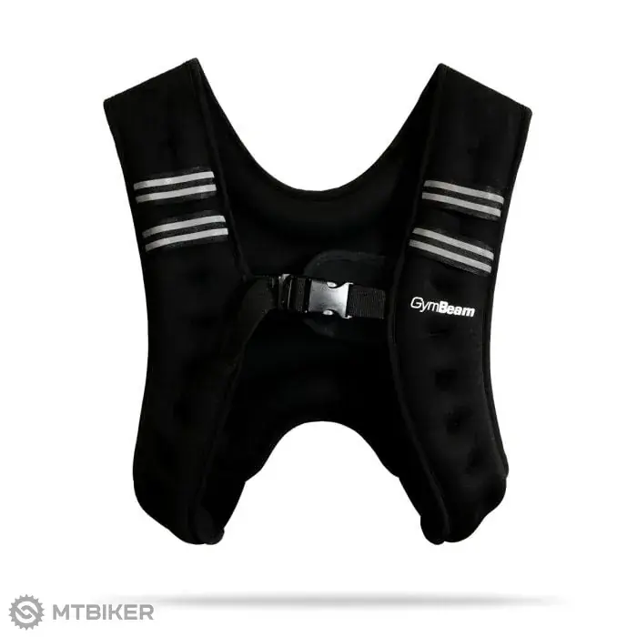 Oblíbený GymBeam Active zátěžová vesta, 7 kg, černá
