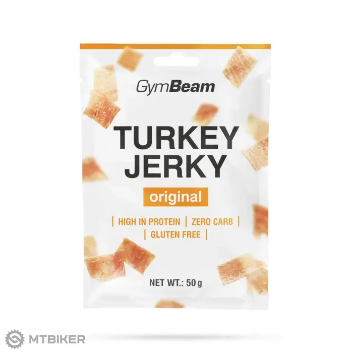 Nízká Cena GymBeam Turkey Jerky sušené maso, 50 g