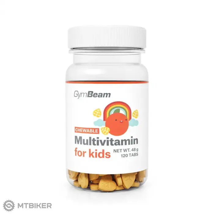 GymBeam Multivitamin tablety na cucání pro děti, 120 tablet Víkendová Akce