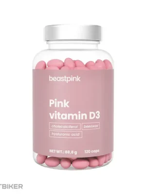 Cenová Bomba GymBeam BeastPink Vitamin D3, 2000 IU, 120 kapslí