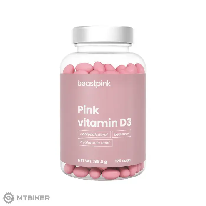Cenová Bomba GymBeam BeastPink Vitamin D3, 2000 IU, 120 kapslí