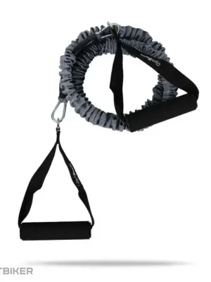 Značkový GymBeam posilovací expandér s úchyty, 5 kg, černá