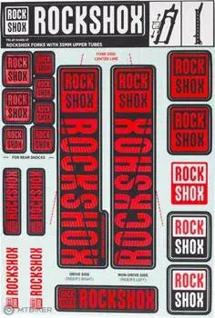 Rock Shox Decal Kit Oxy Red pro Pike/Lyrik/Yari/Domain/Revelation (2018+) Akční Cena