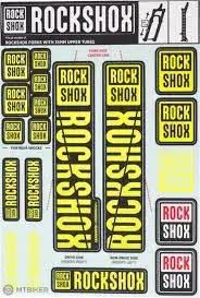 Novinka Rock Shox Decal Kit Neon Yellow pro Pike/Lyrik/Yari/Domain/Revelation (2018+)