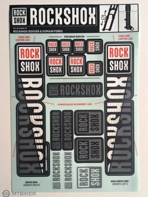 Rock Shox Decal Kit White pro BoXXer/Domain Dual Crown Sleva